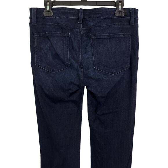 Paige Manhattan Bootcut Jeans Mirabelle Wash Dark Denim Women’s 31 Made USA - Picture 6 of 9